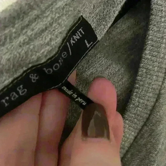 Rag & Bone Sibella Grey Knit Open Back Dress Size Large Tie Waist - Picture 2 of 9